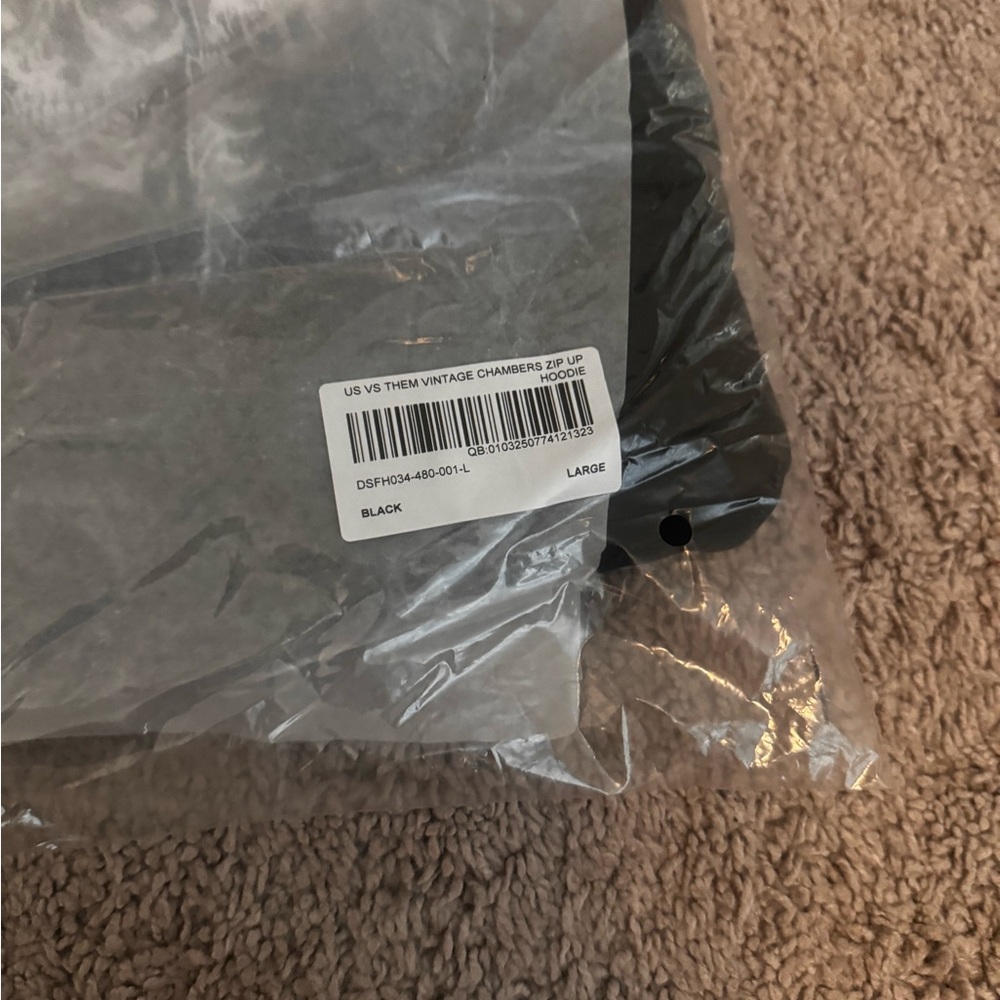 US vs Them Viking Vintage Chambers Zip Up Hoodie darc sport wolves club sz L - Picture 2 of 3